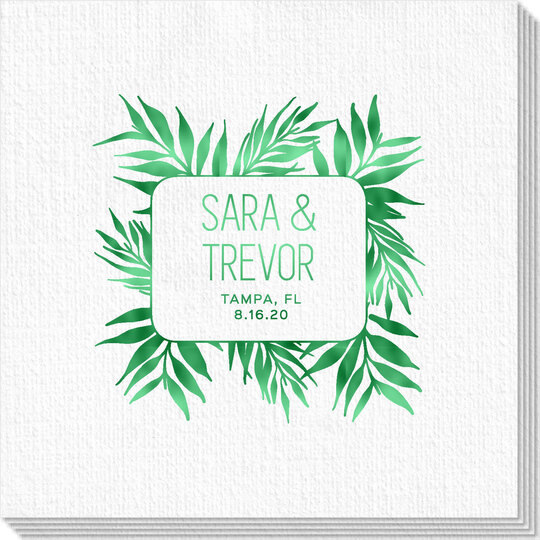 Palm Leaves Luxury Deville Napkins
